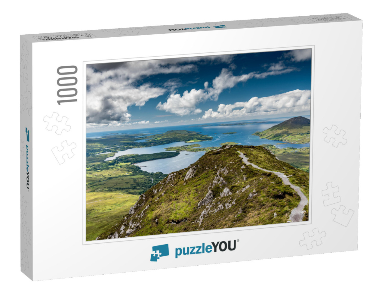 The Hiking Trail At the Top of Diamond Hill in Connemara... Jigsaw Puzzle with 1000 pieces