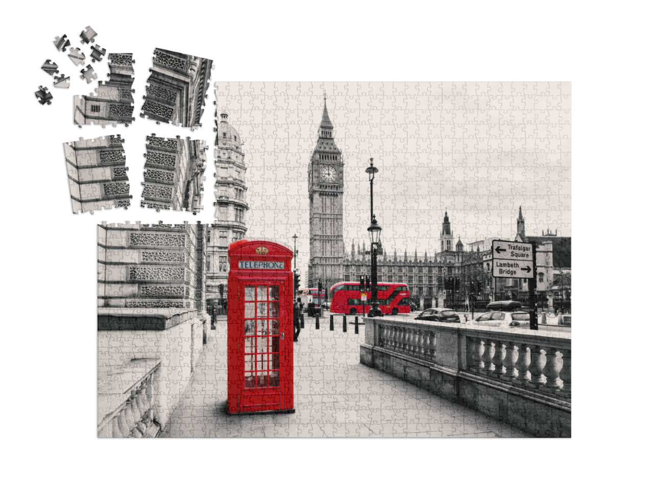 Red Telephone Booth in London... | SMART SORTED® | Jigsaw Puzzle with 1000 pieces