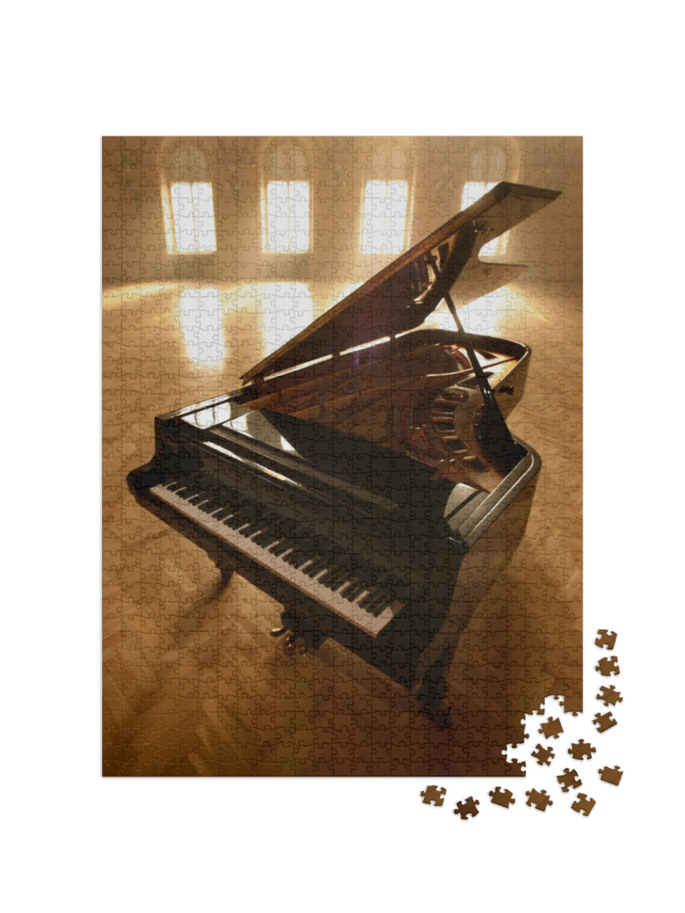 Grand Piano in Concert Hall... Jigsaw Puzzle with 1000 pieces