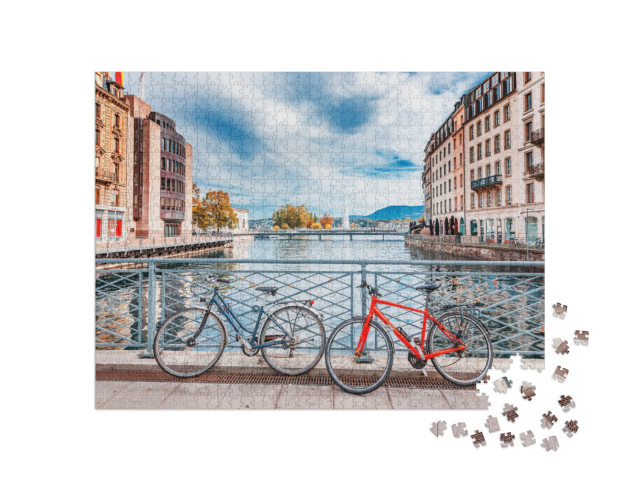 Switzerland, Geneva City. Classical View of Swiss Famous... Jigsaw Puzzle with 1000 pieces