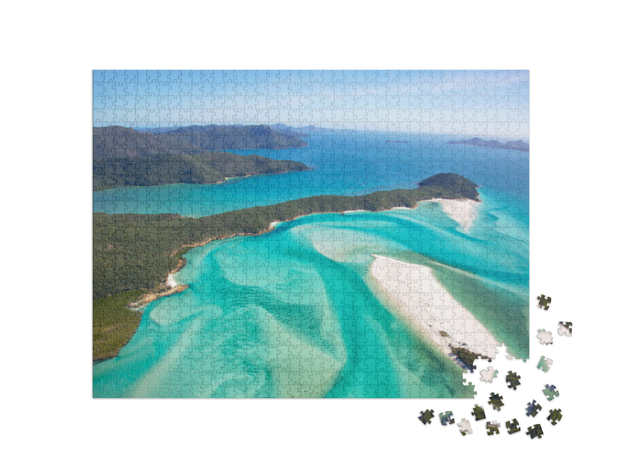 Whitehaven Beach in the Whitsundays Australia... Jigsaw Puzzle with 1000 pieces