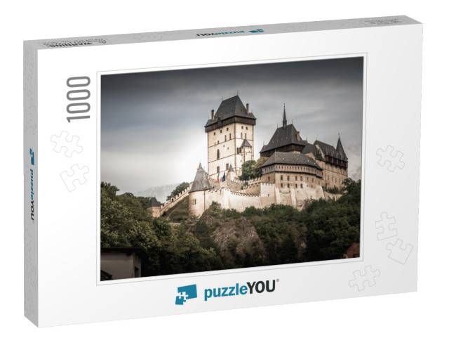 View of Karlstein Castle, a Large Gothic Castle Founded i... Jigsaw Puzzle with 1000 pieces