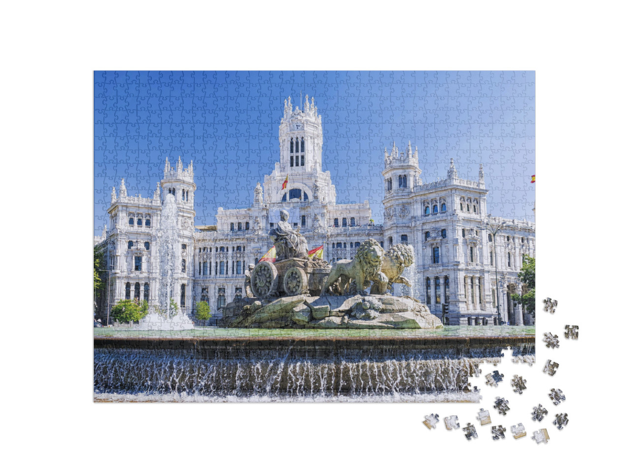 Cibeles Fountain in Madrid, Spain... Jigsaw Puzzle with 1000 pieces