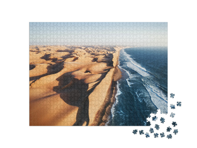 Place Where Namib Desert & the Atlantic Ocean Meets, Skel... Jigsaw Puzzle with 1000 pieces