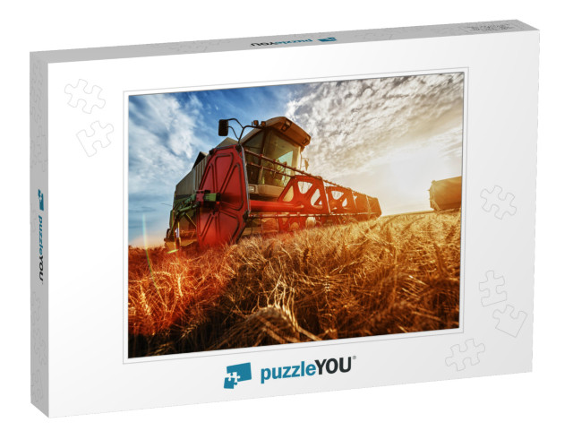 Combine Harvest in the Golden Wheat Field... Jigsaw Puzzle