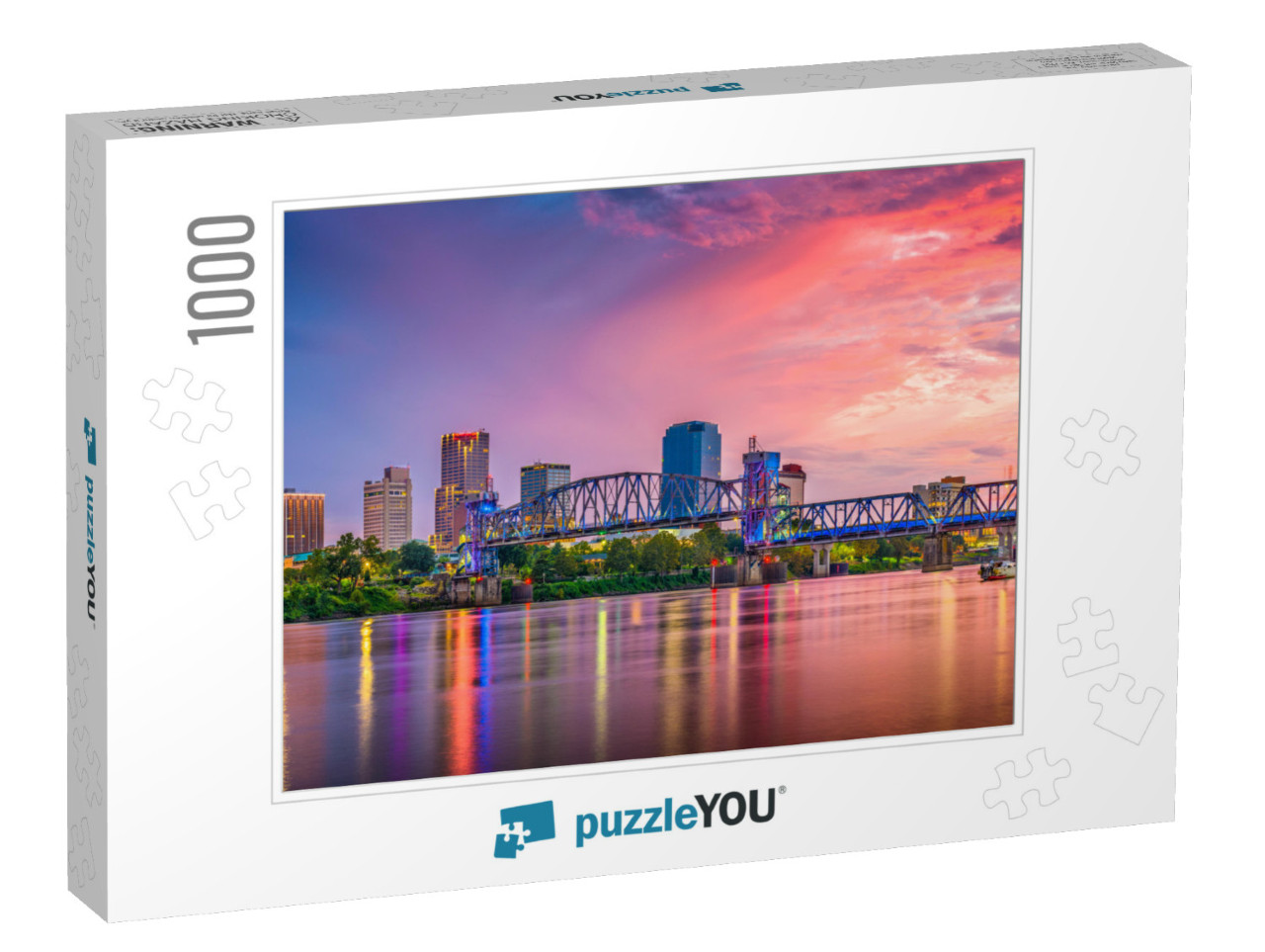 Little Rock, Arkansas, USA Skyline on the Arkansas River A... Jigsaw Puzzle with 1000 pieces