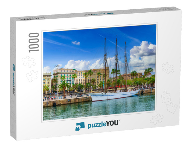 Embankment in the Port of Barcelona, Catalonia, Spain. Ar... Jigsaw Puzzle with 1000 pieces