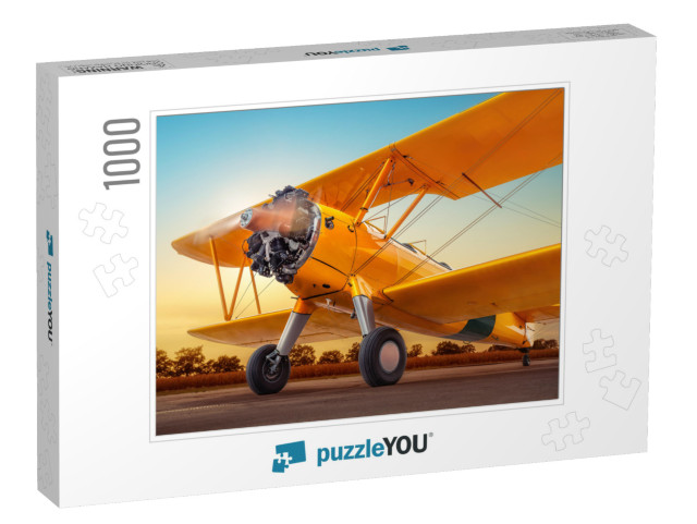 Historical Aircraft on a Runway... Jigsaw Puzzle with 1000 pieces