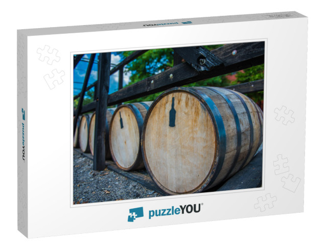 Bourbon Barrels At a Distillery Along the Bourbon Trail i... Jigsaw Puzzle