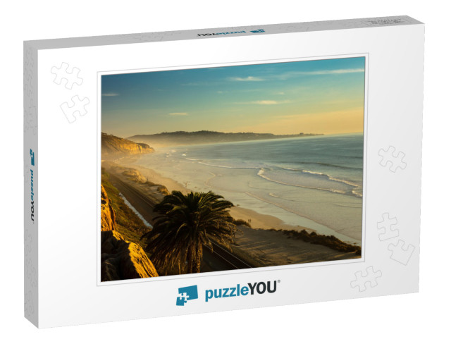 Sunset & Marine Layer At the Torry Pine Beach, San Diego... Jigsaw Puzzle