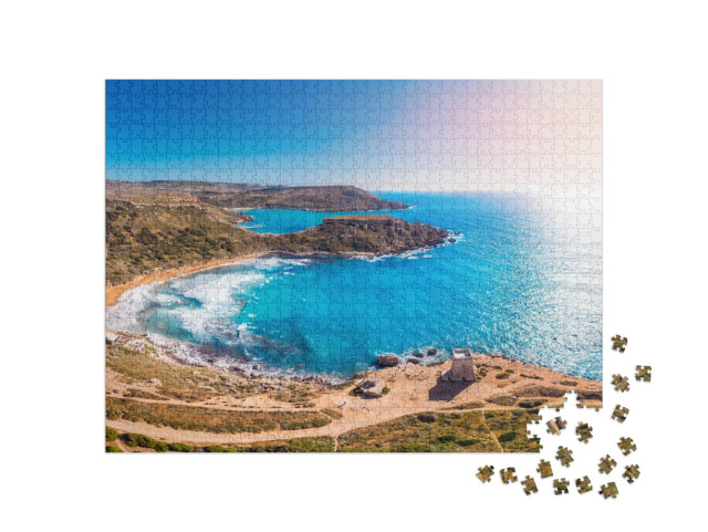 Golden Bay Summer Tourist Resort Beach Azure Water Sea, M... Jigsaw Puzzle with 1000 pieces