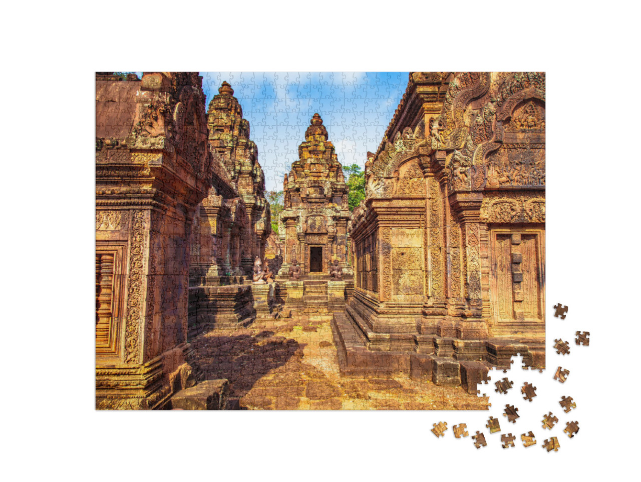 Banteay Srei or Banteay Srey, the Ancient Cambodian Templ... Jigsaw Puzzle with 1000 pieces