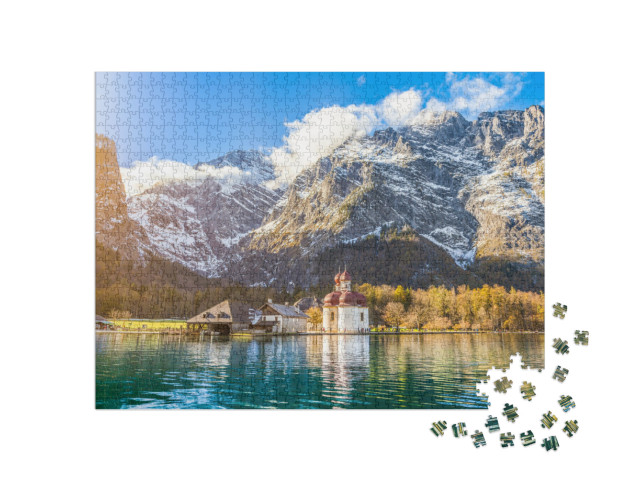 Panoramic View of Scenic Mountain Scenery with Lake Konig... Jigsaw Puzzle with 1000 pieces