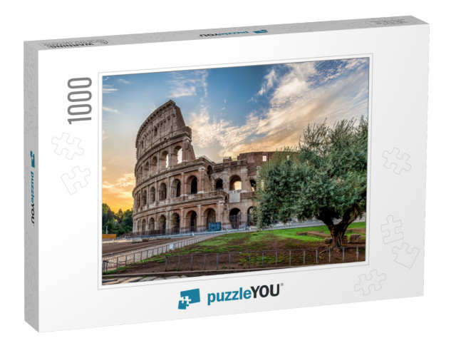 Detail of Colosseum in Rome Roma, Italy. Also Named Colis... Jigsaw Puzzle with 1000 pieces