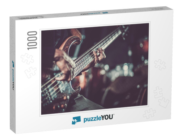 Passionate Guitarist Music Concept Photo. Electric Guitar... Jigsaw Puzzle with 1000 pieces