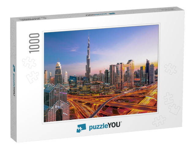 Dubai City Center Skyline - Amazing Cityscape with Luxury... Jigsaw Puzzle with 1000 pieces