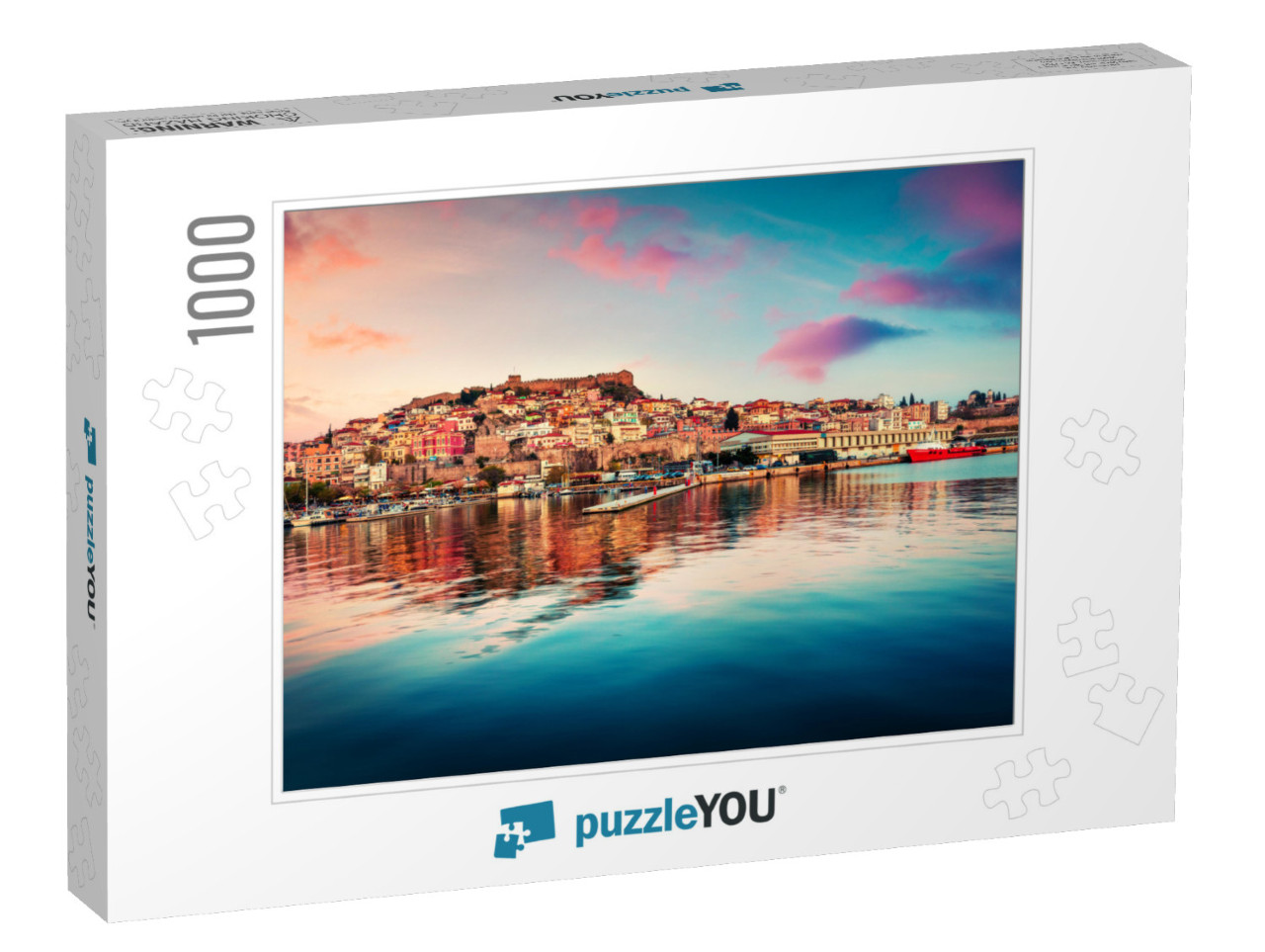 Fantastic Spring Seascape on Aegean Sea. Colorful Evening... Jigsaw Puzzle with 1000 pieces