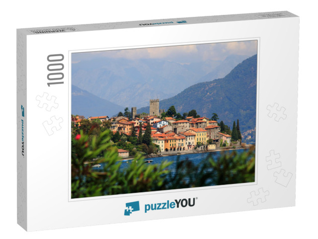 San Siro in Lake Como, with the Castle, Old Fortress Rezz... Jigsaw Puzzle with 1000 pieces