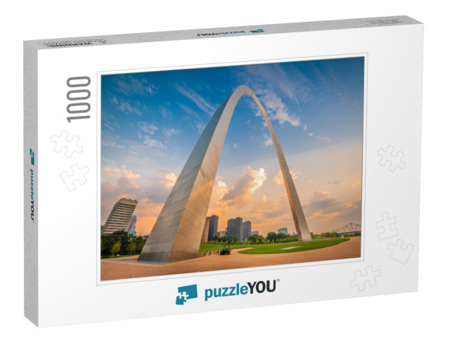 Downtown St. Louis, Missouri, USA Viewed from Below the Ar... Jigsaw Puzzle with 1000 pieces