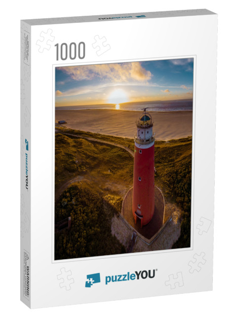 Lighthouse Texel Netherlands, Dutch Lighthouse Holland, R... Jigsaw Puzzle with 1000 pieces