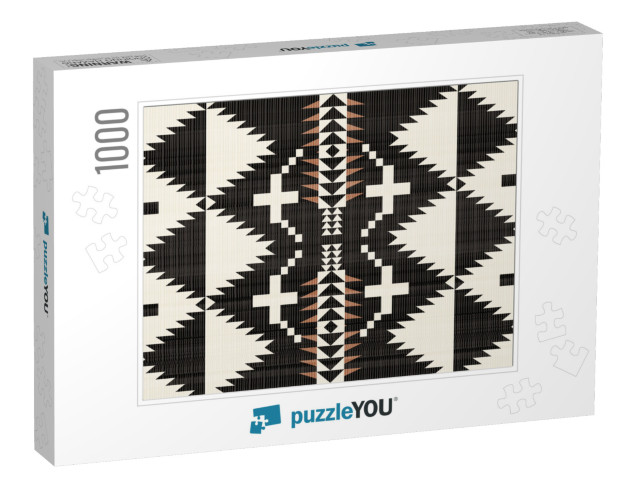 Pendleton Spider Rock: Navajo Tribal Seamless Pattern Jigsaw Puzzle with 1000 pieces