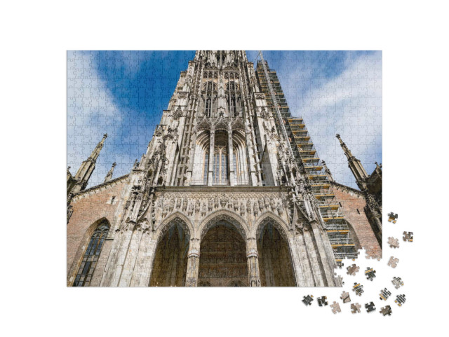 Ulm Minster German Ulmer Muenster is a Lutheran Church Lo... Jigsaw Puzzle with 1000 pieces