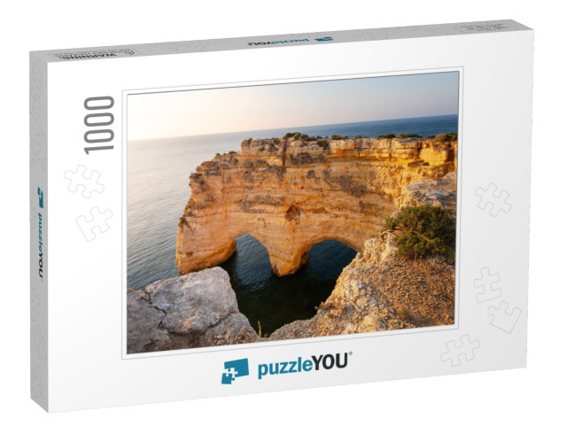 Heart Shaped Cliff in Algarve, Praia Marinha, Portugal... Jigsaw Puzzle with 1000 pieces