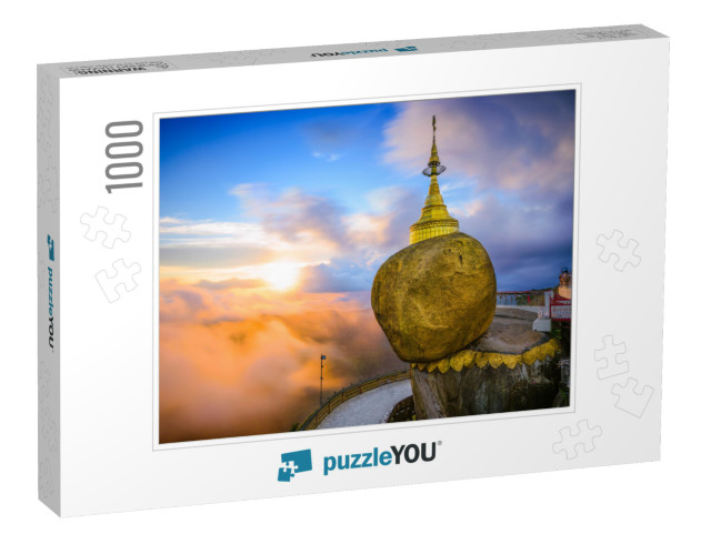 Golden Rock of Kyaiktiyo, Myanmar... Jigsaw Puzzle with 1000 pieces