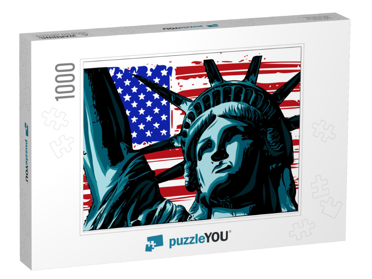 The American Liberty Statue Icon Vector Illustration... Jigsaw Puzzle with 1000 pieces