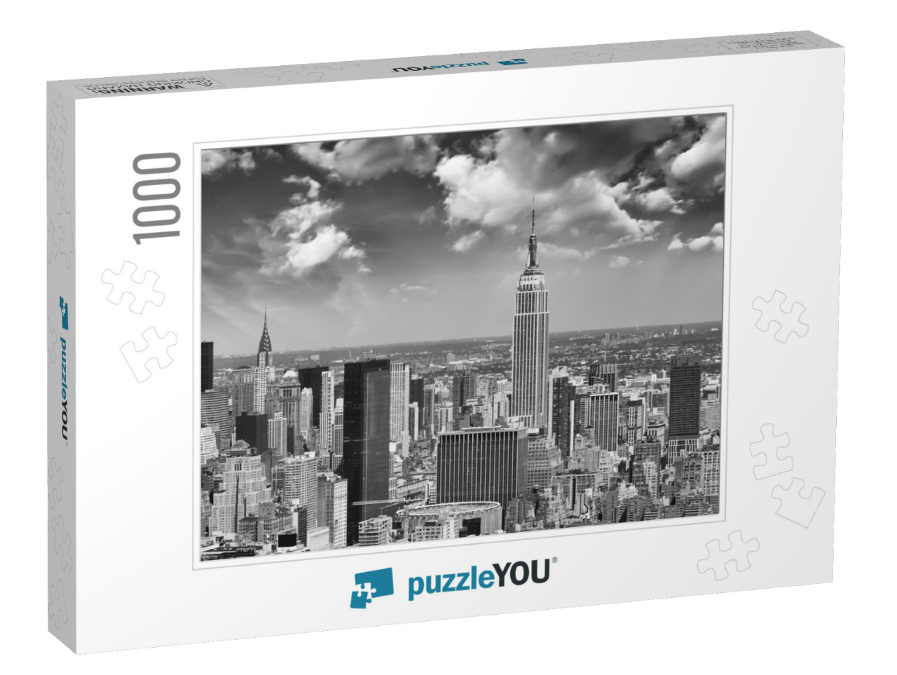 New York City Skyline Aerial View At Sunset with Colorful... Jigsaw Puzzle with 1000 pieces