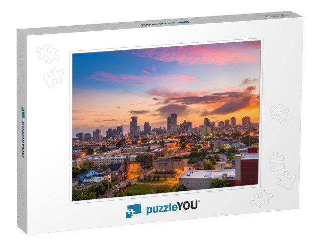 New Orleans, Louisiana Downtown City Skyline At Twilight... Jigsaw Puzzle