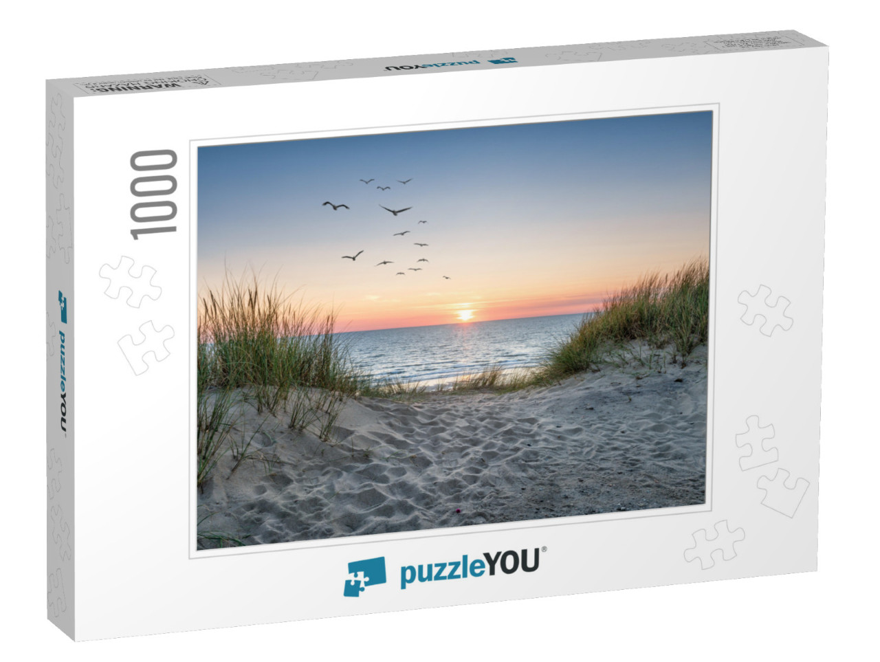 Sand Dunes on the Beach At Sunset... Jigsaw Puzzle with 1000 pieces