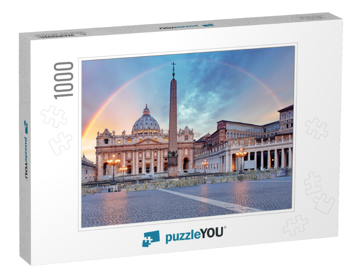 Vatican - Saint Peters Square with Rainbow, Rome... Jigsaw Puzzle with 1000 pieces