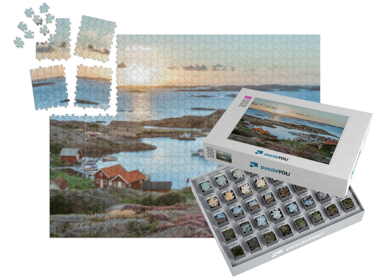 Fishing Harbor of Swedish Skerry Island of Ramsoe, Wester... | SMART SORTED® | Jigsaw Puzzle with 1000 pieces