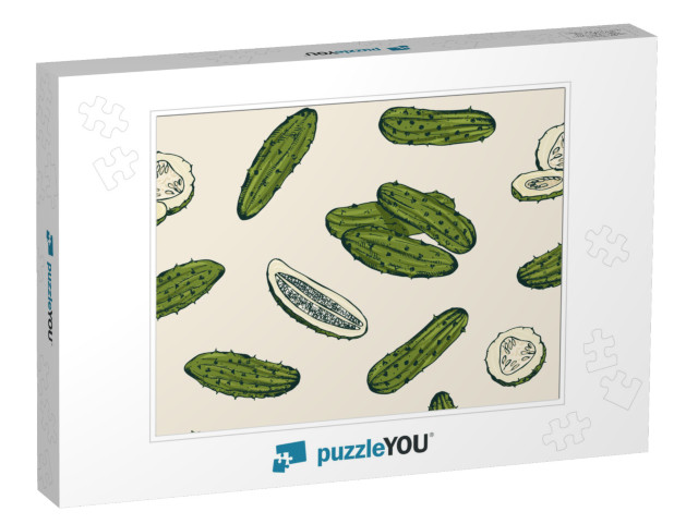 Seamless Pattern with Pickles or Pickled Cucumbers... Jigsaw Puzzle