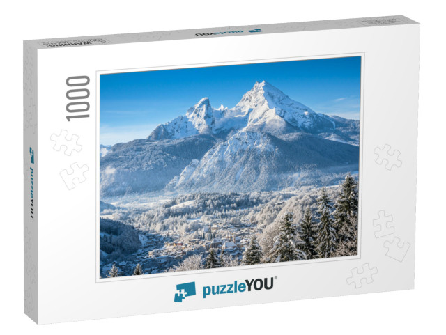 Beautiful Mountain Landscape in the Bavarian Alps with Vi... Jigsaw Puzzle with 1000 pieces