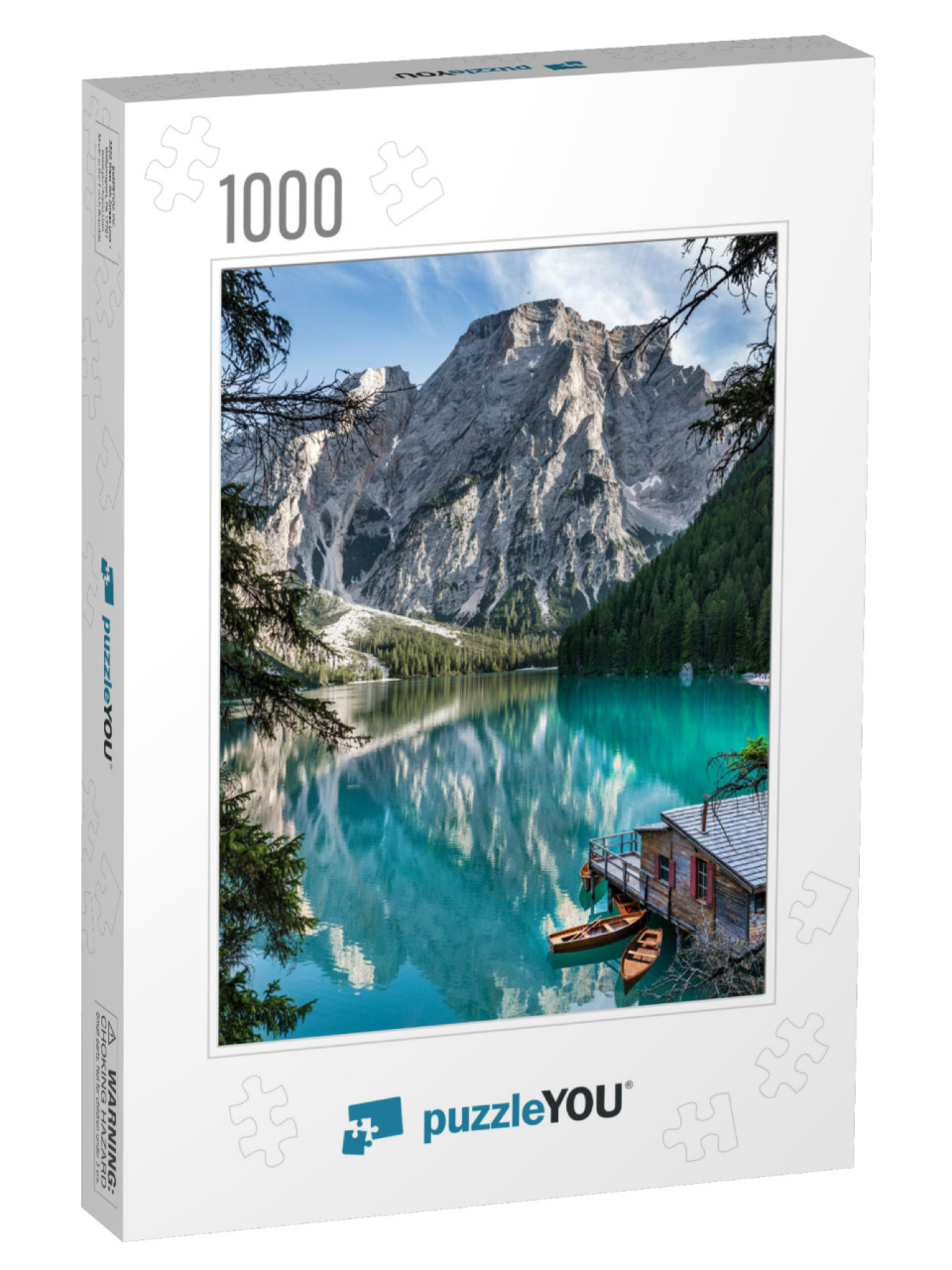 Lago Di Braies, Pragser Wildsee, Italy... Jigsaw Puzzle with 1000 pieces