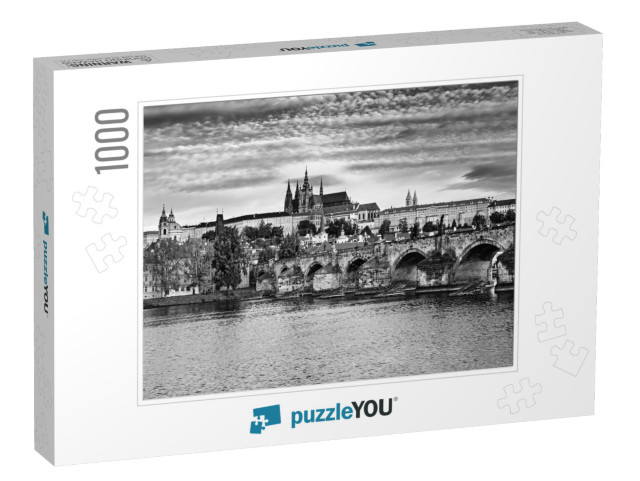 Scenic View on Prague Historical Center with Prague Castl... Jigsaw Puzzle with 1000 pieces