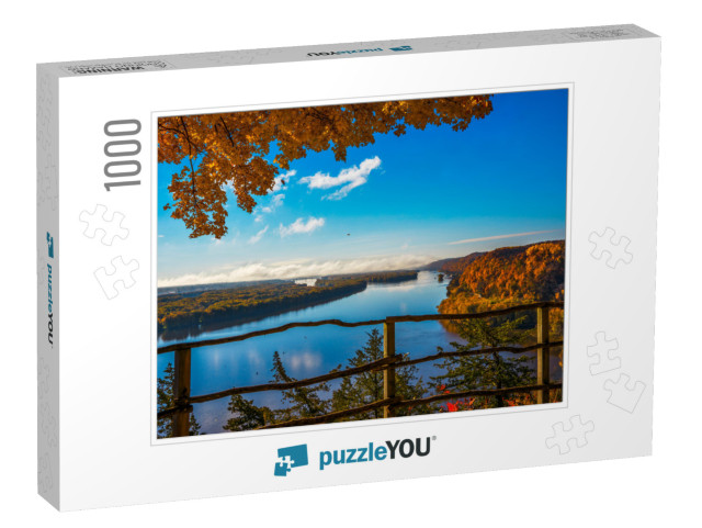 Overlook Above Mississippi River At Effigy Mounds Nationa... Jigsaw Puzzle with 1000 pieces