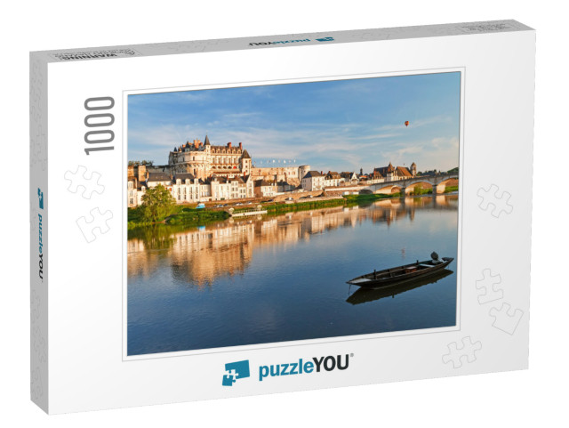 View on Amboise Through Loire River At Evening, France... Jigsaw Puzzle with 1000 pieces