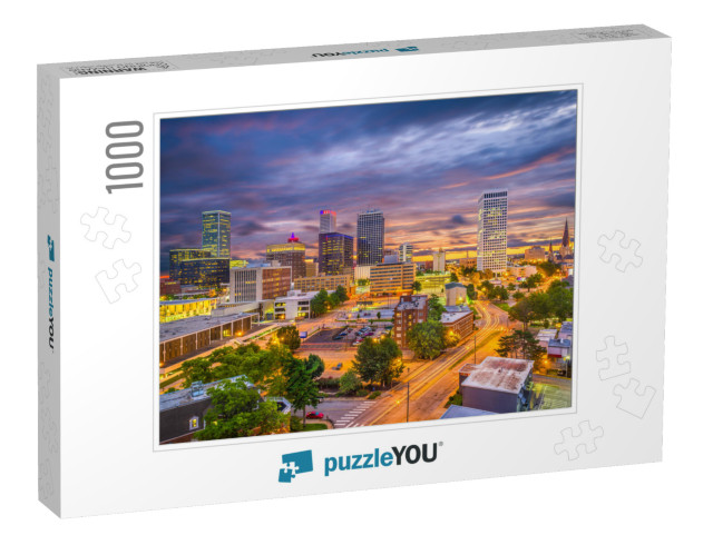 Tulsa, Oklahoma, USA Skyline At Twilight... Jigsaw Puzzle with 1000 pieces