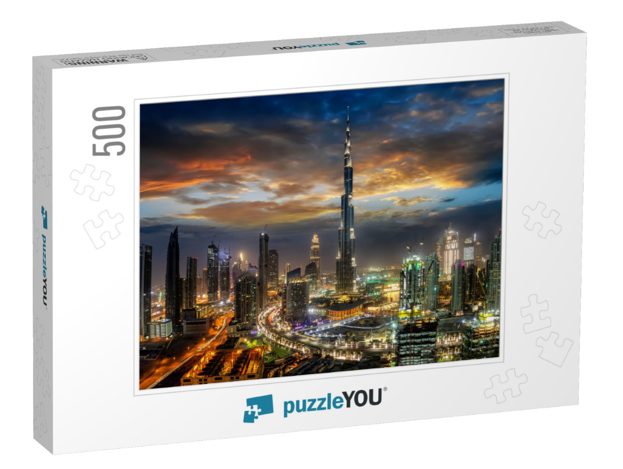 View to Dubai Business Bay with the Various Skyscrapers &... Jigsaw Puzzle with 500 pieces