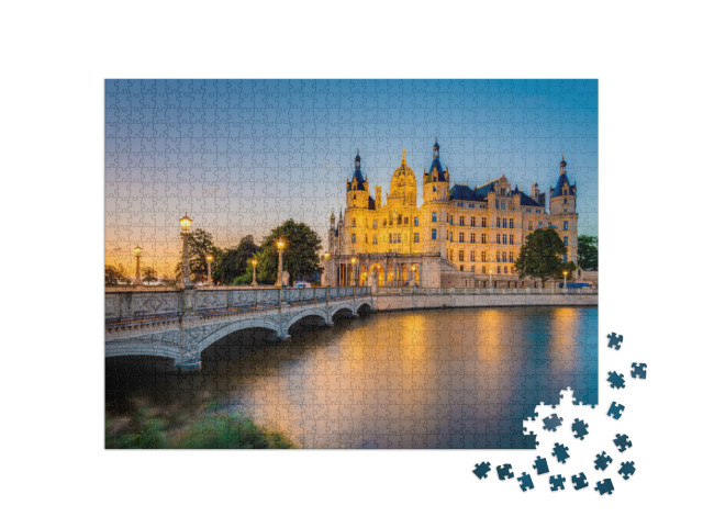 Schwerin Palace, or Schwerin Castle Schweriner Schloss, L... Jigsaw Puzzle with 1000 pieces