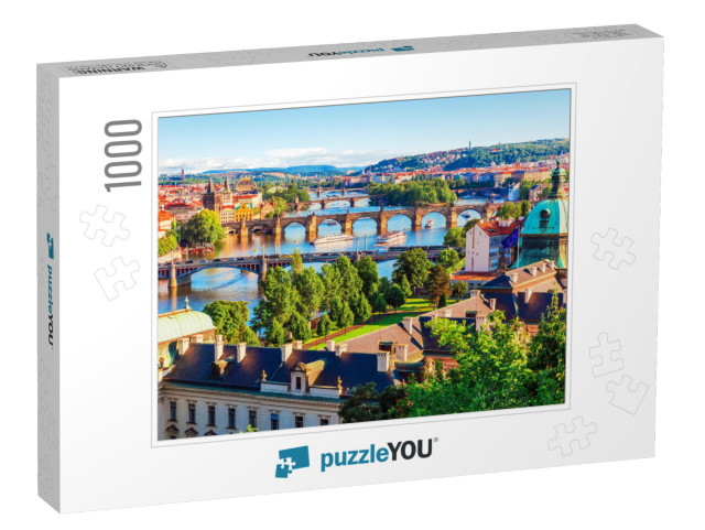 Scenic Summer Sunset Aerial View of the Old Town Pier Arc... Jigsaw Puzzle with 1000 pieces