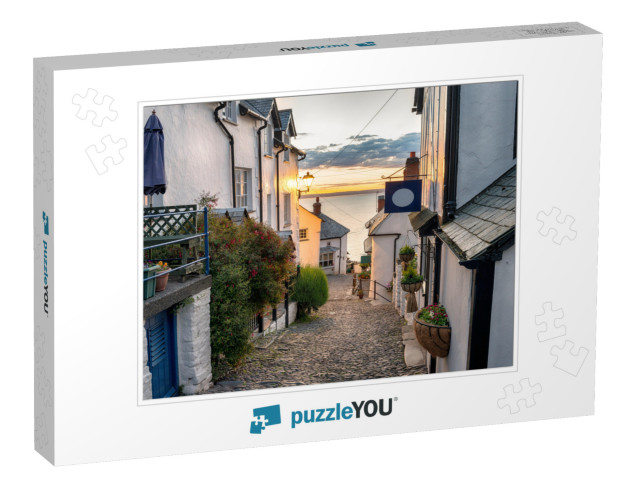 Narrow Cobbled Streets Lined with Cottages on a Steep Hil... Jigsaw Puzzle