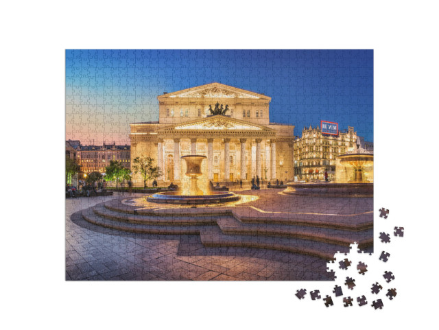 The Bolshoi Theatre in the Evening Light... Jigsaw Puzzle with 1000 pieces