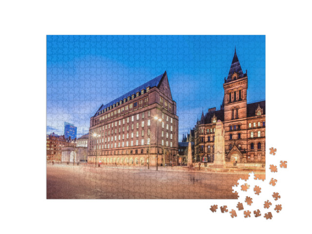 The Old & New Town Hall Buildings in the City Center of M... Jigsaw Puzzle with 1000 pieces