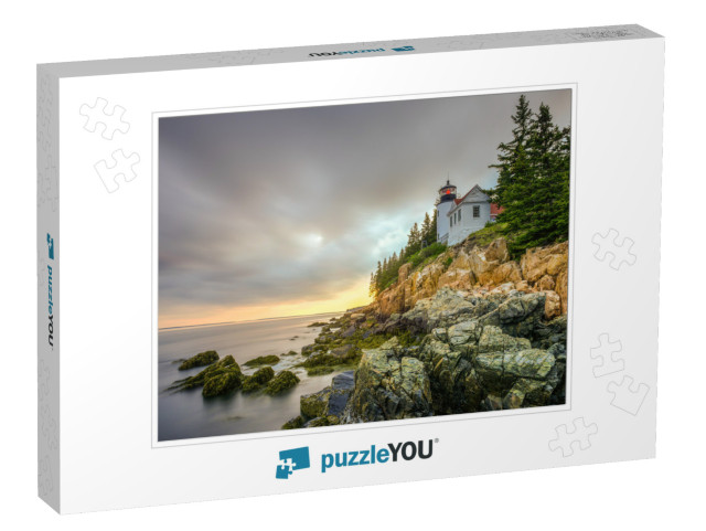 Bass Harbor Head Light in Acadia National Park, Maine At... Jigsaw Puzzle