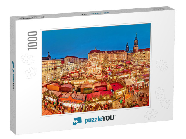 Dresden in Christmas Time, Germany. Spectacular View on F... Jigsaw Puzzle with 1000 pieces