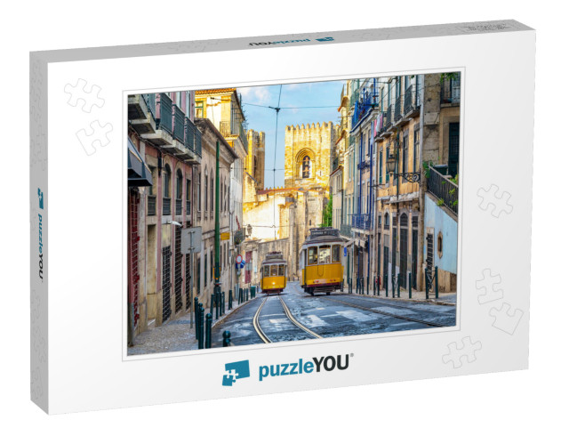Tram on Line 28 in Lisbon, Portugal... Jigsaw Puzzle